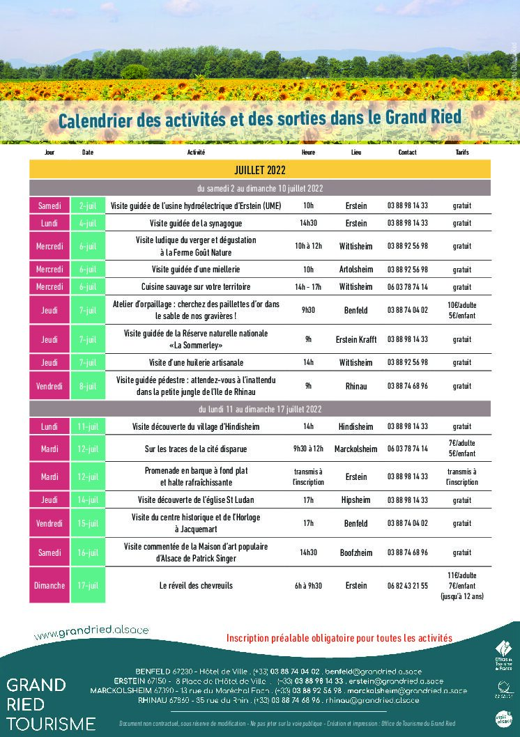 Guide Activités et Sorties GR 2022 - 2au17juillet