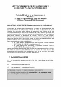 REGLEMENT VENTE DE BOIS WESTHOUSE 19 -12-2024